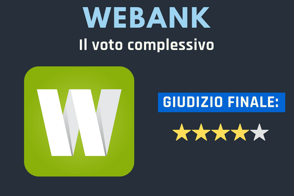 voto complessivo della redazione sul servizio di WeBank
